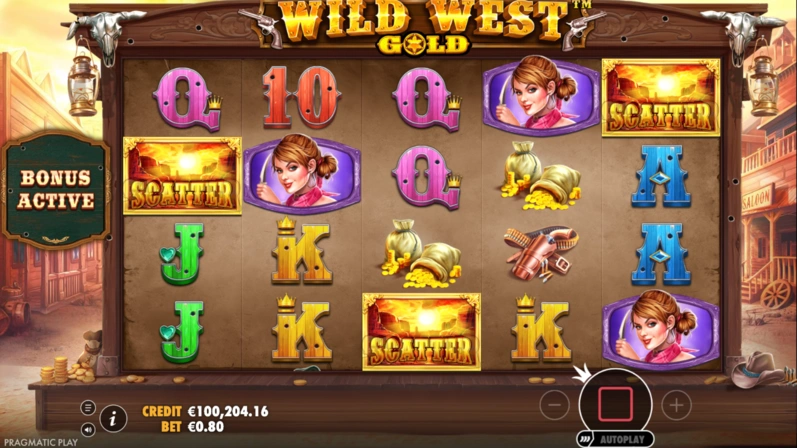 Wild West Gold Slot Scatter Symboly