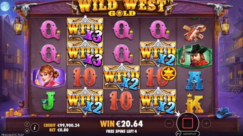 Wild West Gold Slot Wild Symboly